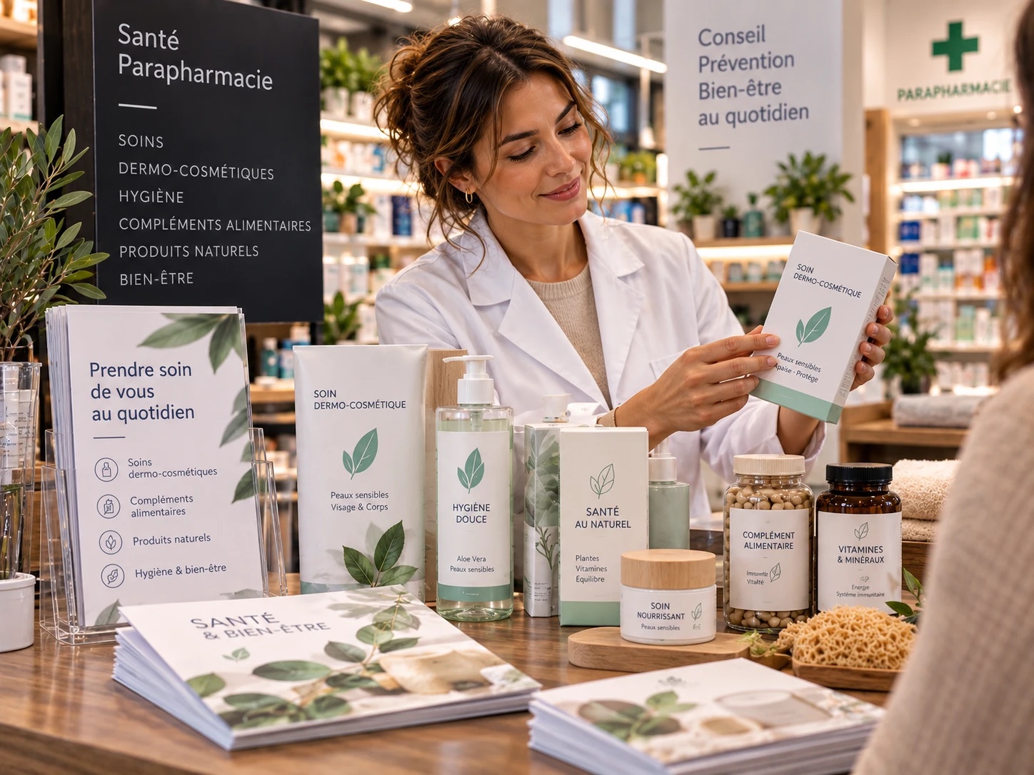 Supports imprimés pour la santé et la parapharmacie : PLV conseil, notices, étuis et catalogues produits