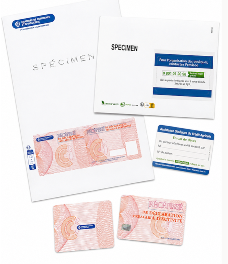Cartes intégrées plastifiées