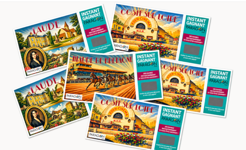 Cartes postales à jeu à gratter