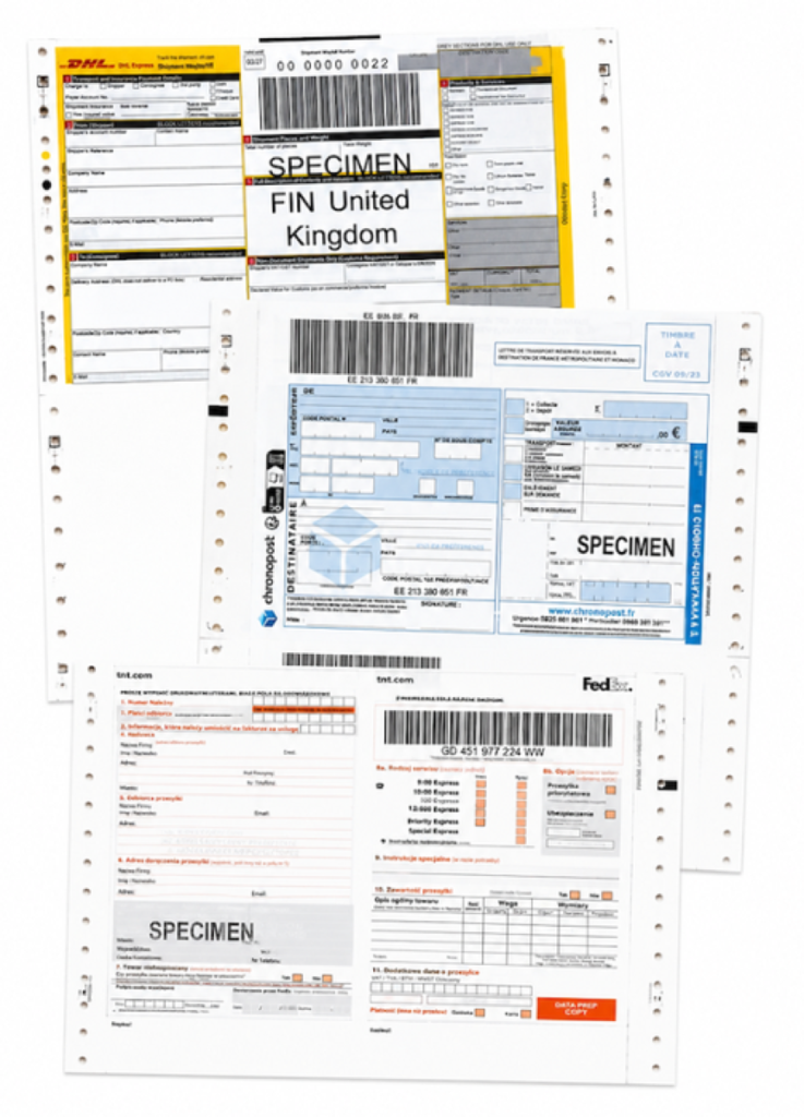 Documents de transport multifeuillets